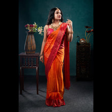 Semi Silk Saree with Contrast Mango Border and Annam Butta - Kaithari Nesavu Sarees