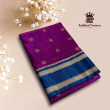 Dual Shaded Art Silk Saree with Contrast Pallu – Elegant Traditional Wear