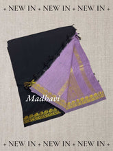 Madhavi Semi Handloom Saree : Gold and Cotton Perfection