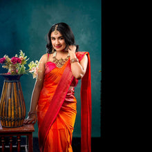 Semi Silk Saree with Contrast Mango Border and Annam Butta - Kaithari Nesavu Sarees