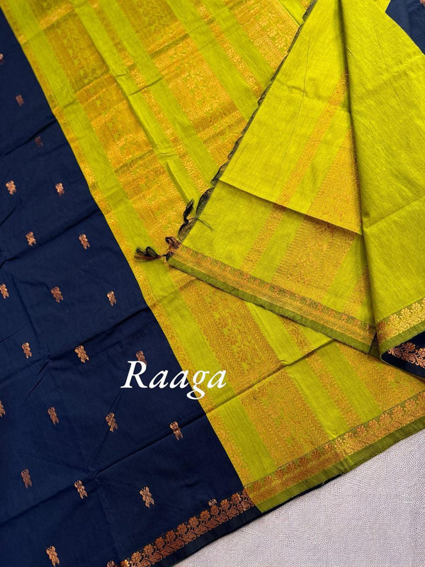 Raaga: Copper Elegance in Every Weave - Kaithari Nesavu Sarees