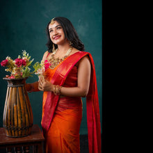 Semi Silk Saree with Contrast Mango Border and Annam Butta - Kaithari Nesavu Sarees