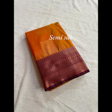 Semi Silk Saree with Contrast Mango Border and Annam Butta - Kaithari Nesavu Sarees