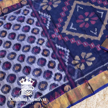 Pochampally Silk - Blue White