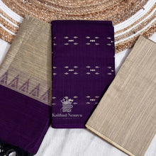 Stylish Purple Raw Silk Salwar Set by Kaithari Nesavu –  Just ₹1099