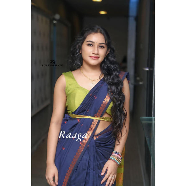 Raaga: Copper Elegance in Every Weave - Kaithari Nesavu Sarees