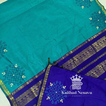 Madhavi Signature Collection – Kolam Hand Block Print Customised Pure Cotton Saree
