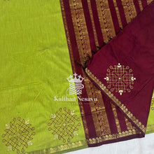 Madhavi Signature Collection – Kolam Hand Block Print Customised Pure Cotton Saree