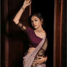 Sundari Signature bold gold color saree - perfect for photoshoot