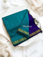 Teal Green Madhavi – Premium Cotton Saree with Stunning Gold Zari, Rich Pallu, Running Blouse 