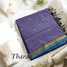Kaithari Nesavu Thara: Golden Glamour Cotton Saree - Lavender Saree
