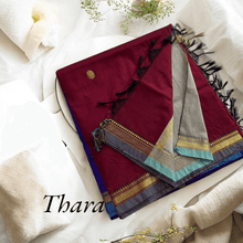 Kaithari Nesavu Thara: Golden Glamour Cotton Saree - Maroon with Grey