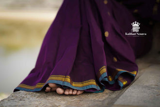 Discover Thara Purple Saree – Own Loom Production 