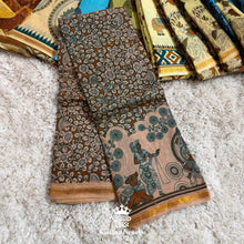 Buy Maroon Chanderi Cotton Kalamkari Print Saree by Kaithari Nesavu – Lightweight Handloom Saree, Summer Collection – Just ₹1099