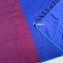 Vimala pure cotton saree in red wine with contrast pallu and matching pallu color blouse – elegant handloom cotton saree for festive and office wear from Kaithari Nesavu.