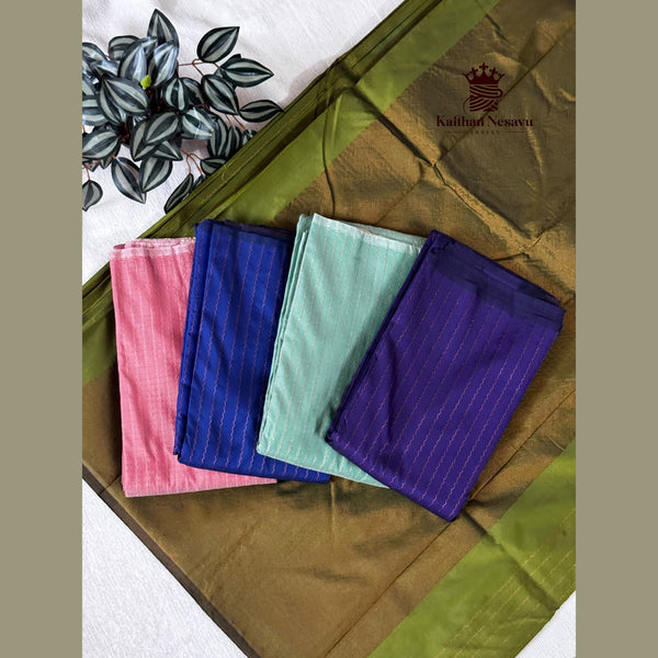 Navratri Special Zig Zag Arani Soft Silk Saree with Copper Zari