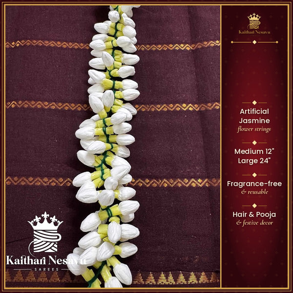 Artificial Jasmine Flower Strings – Perfect for Hair & Decor – Kaithari Nesavu