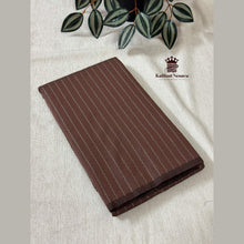 Coffee Brown Navratri Special Zig Zag Arani Soft Silk Saree with traditional silver zari weave