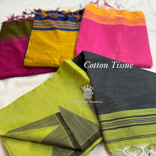 Cotton Tissue Sarees by Kaithari Nesavu Sarees - Kaithari Nesavu Sarees