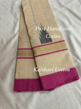 Premium handloom cotton saree with gold zari for exclusive occasions