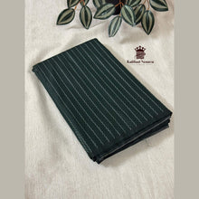 Forest Green Navratri Special Zig Zag Arani Soft Silk Saree with silver zari motifs