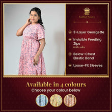 Georgette 3-Layer Maternity Feeding Dress – available in 4 colours