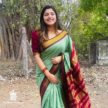 Green silk Shreya Anchan Saree, perfect for festive & wedding occasions.