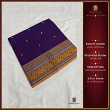 Kanchi Cotton Bird Motif Border Saree – Kaithari Nesavu