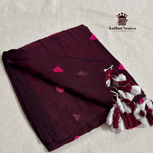 Premium Mul Cotton Saree with Heart Embroidery – Dual Pink Shade