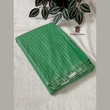 Mehndi Green Navratri Special Zig Zag Arani Soft Silk Saree with shimmering silver zari