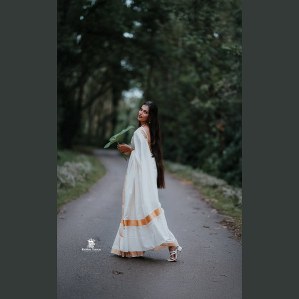 Onam special handloom cotton saree inspired by Sai Pallavi with elegant traditional look