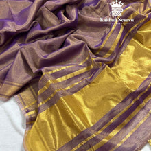Onam Special Premium Tissue Linen Saree with Running Blouse & Tassels
