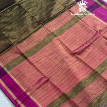 Onam Ultra‑Soft Pure Tissue Saree with Contrast Pallu, Blouse & Tassels