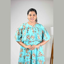 Georgette Floral Print Maternity Feeding Dress | Hidden Zip
