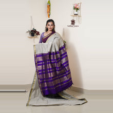 Madhavi Semi Handloom Saree : Gold and Cotton Perfection