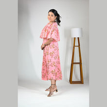 Georgette Floral Print Maternity Feeding Dress | Hidden Zip