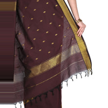 Nayanthara-Inspired Violet Colour Saree by Kaithari Nesavu – Handloom Elegance