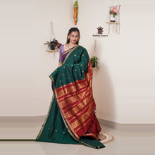 Madhavi Semi Handloom Saree : Gold and Cotton Perfection