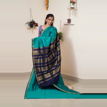 Madhavi Semi Handloom Saree : Gold and Cotton Perfection