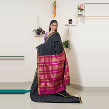 Madhavi Semi Handloom Saree : Gold and Cotton Perfection