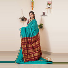 Madhavi Semi Handloom Saree : Gold and Cotton Perfection