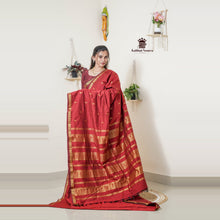 Madhavi Semi Handloom Saree : Gold and Cotton Perfection
