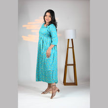 Rayon Floral Print Maternity Feeding Dress Material | Both Side Feeding | Sizes M–XXL