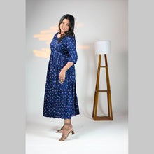 Rayon Floral Print Maternity Feeding Dress Material | Both Side Feeding | Sizes M–XXL