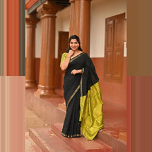 Madhavi Semi Handloom Saree : Gold and Cotton Perfection