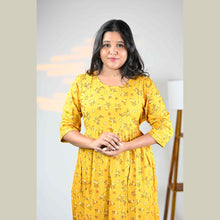 Rayon Floral Print Maternity Feeding Dress Material | Both Side Feeding | Sizes M–XXL