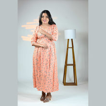 Rayon Floral Print Maternity Feeding Dress Material | Both Side Feeding | Sizes M–XXL