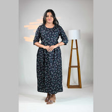 Rayon Floral Print Maternity Feeding Dress Material | Both Side Feeding | Sizes M–XXL