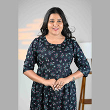 Rayon Floral Print Maternity Feeding Dress Material | Both Side Feeding | Sizes M–XXL