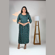 Rayon Floral Print Maternity Feeding Dress Material | Both Side Feeding | Sizes M–XXL